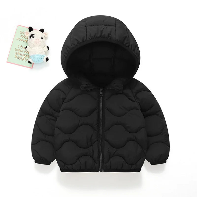 Nouveaux enfants doudoune automne hiver mode garçons filles mince manteaux chauds bébé léger vers le bas coton manteaux enfants vêtements
