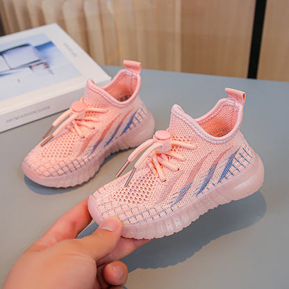Chaussures légères décontractées en noix de coco pour enfants tissées avec semelles en caoutchouc pour bébés, garçons et filles. Bre de maille de sports de plein air antidérapant