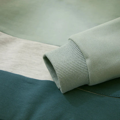 Survêtement d'hiver 2 pièces pour bébé, tenues pour garçons en bas âge, couleur contrastée, sweat-shirt à manches longues, hauts et pantalons longs, ensemble de vêtements pour tout-petits