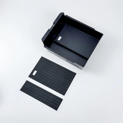 Boîte de rangement pour Console centrale Tesla, nouveau modèle Y 2025, lancement Juniper modèle 3 Highland 2024, boîte d'accoudoir, coussinet supérieur et inférieur en Silicone