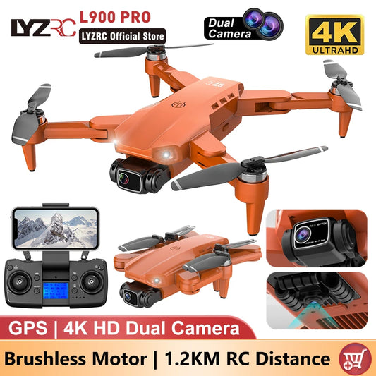 LYZRC L900 PRO GPS Drone 4K professionnel HD double caméra 5G WIFI moteur sans brosse FPV quadrirotor pliable photographie aérienne Drone