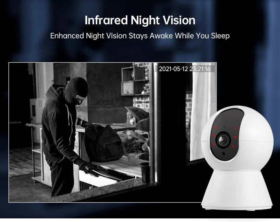 KERUI 5MP 4K Tuya Smart Mini WiFi IP caméra intérieure sans fil sécurité à domicile AI humain détecter CCTV caméra de Surveillance suivi automatique