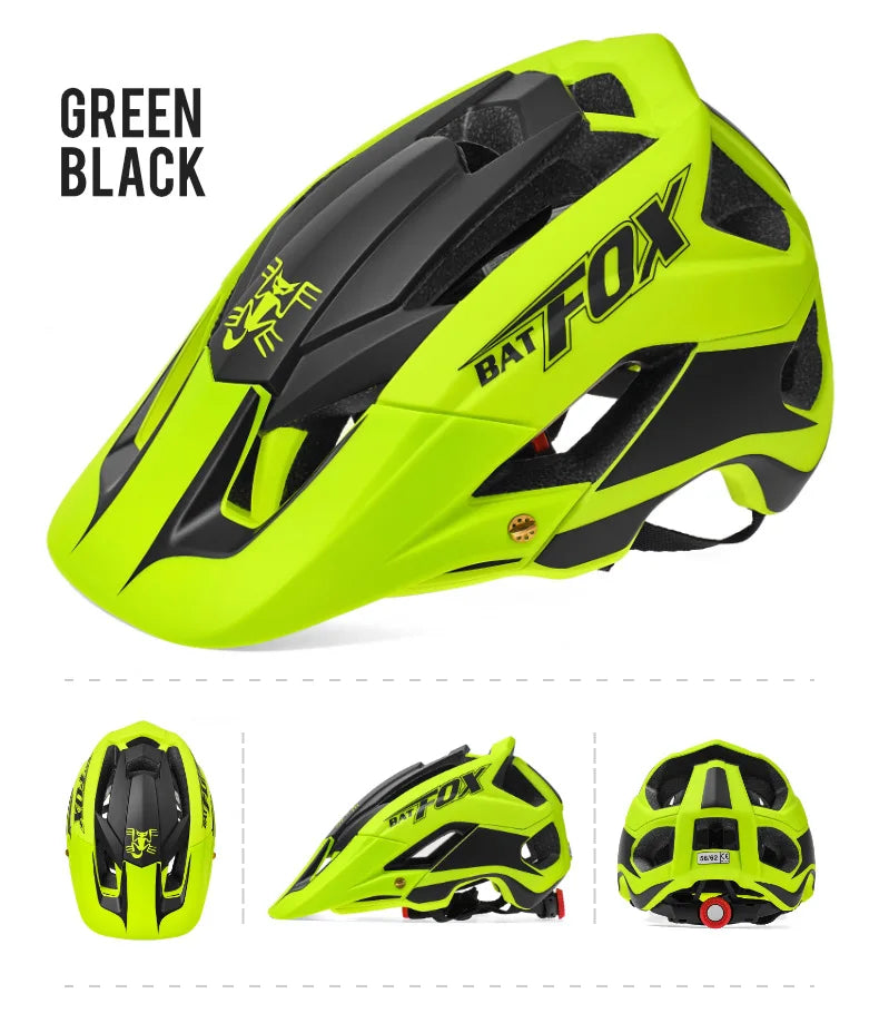 BATFOX-Casque de vélo pour homme, casque de vélo, casque de vélo de montagne, casque de vélo VTT, casquettes de vélo