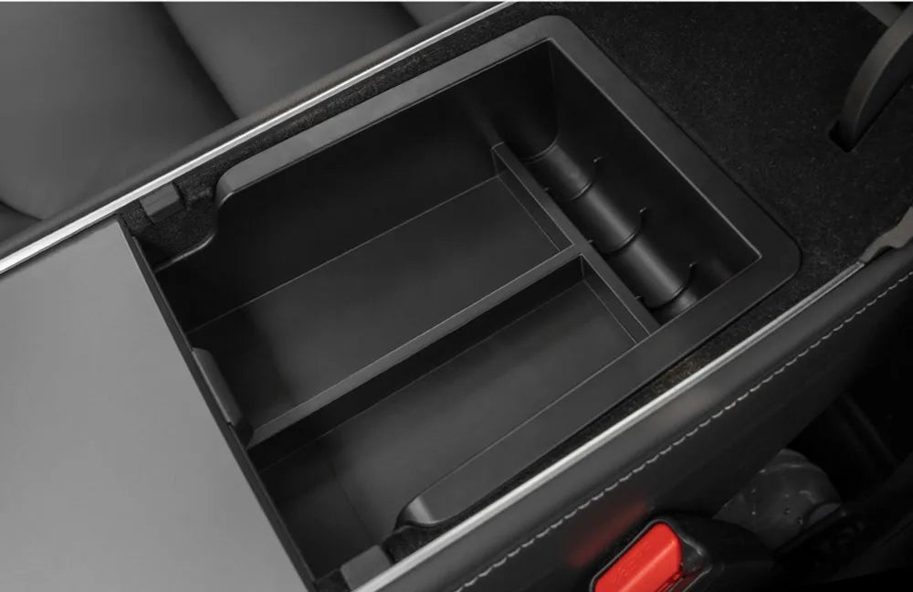Accoudoir central caché, boîte de rangement, support de verre, organisateur de Console, accessoires pour Tesla modèle 3 Highland 2025 modèle Y 2021 – 2025