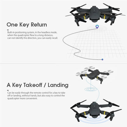 Drone haute définition E88/E58 4K, photographie aérienne, avion RC Intelligent à hauteur fixe, avion à quatre axes, jouets pour enfants garçons