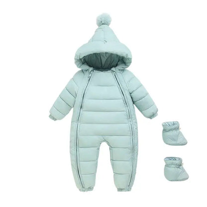 OLEKID automne hiver nouveau-né bébé barboteuse à capuche Plus velours enfant en bas âge garçon combinaison nouveau-né Snowsuit infantile bébé fille salopette