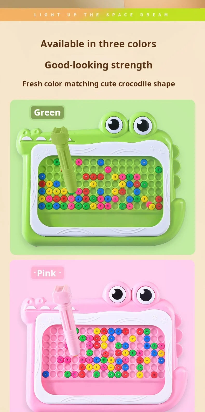 Planche à gribouiller en perles magnétiques pour enfants de 3 à 8 ans, avec stylo Puzzle, jouets de dessin, jeu de Montessori, cadeau éducatif, nouvelle collection
