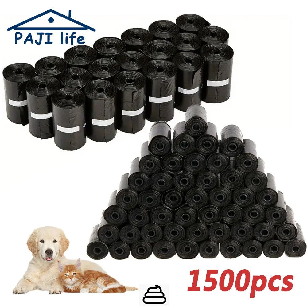 Sacs de merde de chien sacs de déchets portables pour animaux de compagnie sacs de déchets de chien durables et anti-fuite avec distributeur fournitures de nettoyage pour animaux de compagnie pour l'extérieur