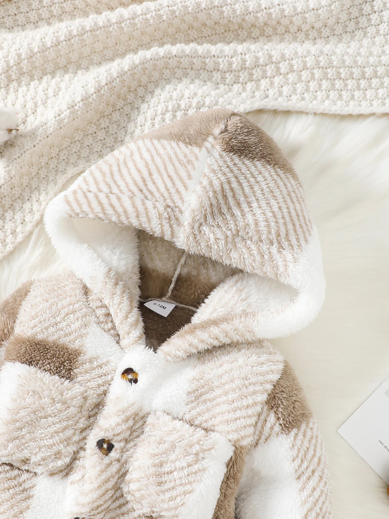 Barboteuse à carreaux pour bébés garçons et filles, combinaison à capuche et manches longues en peluche, vêtements chauds d'hiver pour tout-petits garçons de 3 à 24 mois