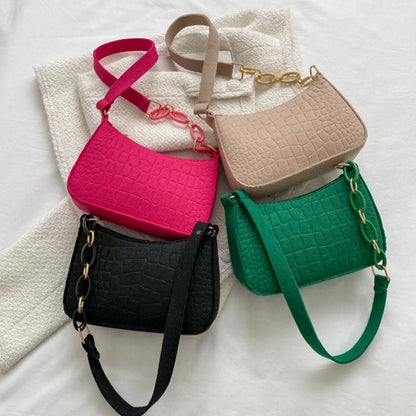 Nouveaux sacs à main de mode pour femmes rétro couleur unie en cuir PU épaule sous les bras sac décontracté femmes Hobos sacs à main sac à main femme