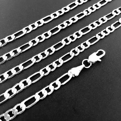 Collier en argent Sterling 925, 2-12mm de largeur 40-75cm, longue chaîne avec fermoir à homard, bijoux de fiançailles pour hommes et femmes, vente en gros
