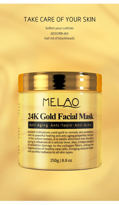 Tiroir AO-Masque facial doré 24K, masque de beauté, élimine la peau, masques qualifiée aux hydratants au collagène doré, France