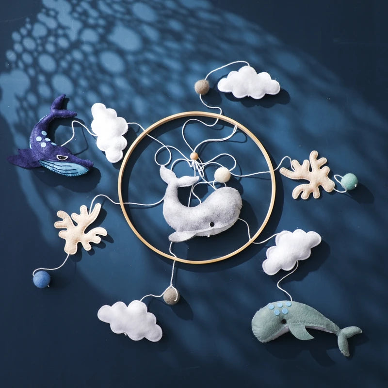 Berceau de bébé lit Mobile cloche hochet jouets en bois Crochet étoiles pendentif lit cloche jouets nouveau-né confort berceau support suspendus jouets cadeaux