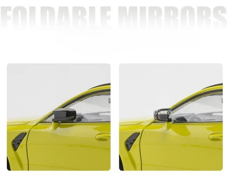 Modèle de voiture jouet Miniature M4 760Li 1:24, en alliage moulé sous pression, son et lumière, portes ouvertes, traction arrière, Absorption des chocs, véhicules jouets, cadeaux pour enfants