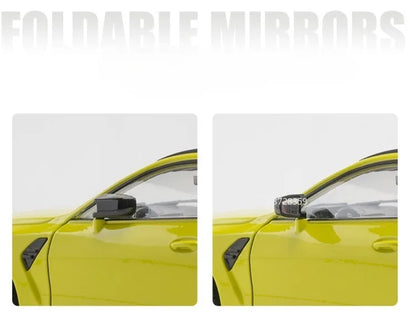 Modèle de voiture jouet Miniature M4 760Li 1:24, en alliage moulé sous pression, son et lumière, portes ouvertes, traction arrière, Absorption des chocs, véhicules jouets, cadeaux pour enfants