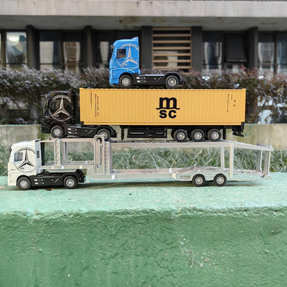 1:50 grand camion en alliage moulé sous pression modèle de voiture jouets conteneur retirer son et lumière véhicules de Transport modèle jouets pour garçons cadeaux