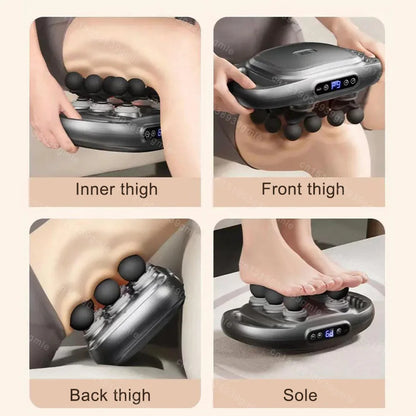 Pistolet de Massage électrique à 12/8 têtes, Relaxation musculaire, Massage du dos à haute fréquence, pistolet de Massage des tissus profonds