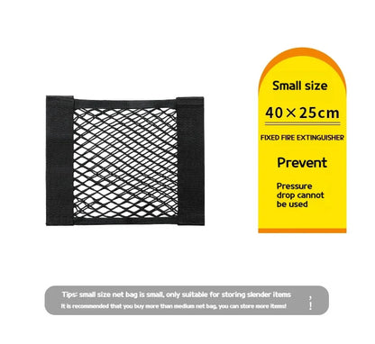 Sac de rangement de bagages, sac de rangement de coffre de voiture, filet de rangement de voiture en Velcro Double extensible, sac de rangement en maille, filet de voiture