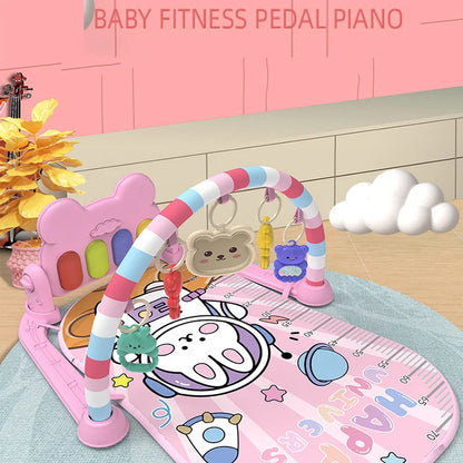 Support de Fitness pour bébé, jeu de musique, jouets d'activité de gymnastique, couverture rampante pour Piano pour nouveau-né, tapis de jeu à pédales, éducation précoce, cadeaux de 0 à 36 mois