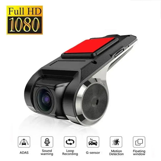 Caméra de tableau de bord DVR de voiture, Full HD 1080P, caméra de tableau de bord pour lecteur DVD Android, ADAS Sat, unité de navigation WS, audio automatique, alarme vocale, vidéo statique