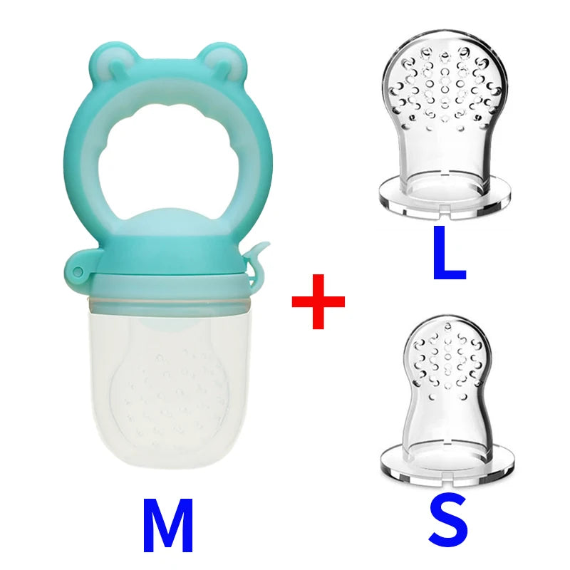 3 en 1 sac nouveau-né bébé aliments frais mangeoire Silicone anneau de dentition jouet mangeoire à fruits sucette formation manger fruits meulage bâton mignon