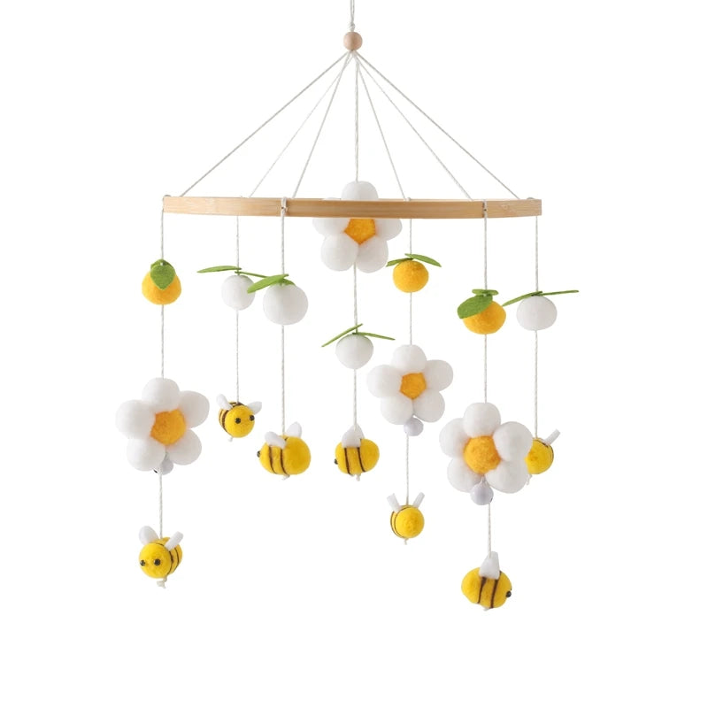 Berceau de bébé lit Mobile cloche hochet jouets en bois Crochet étoiles pendentif lit cloche jouets nouveau-né confort berceau support suspendus jouets cadeaux