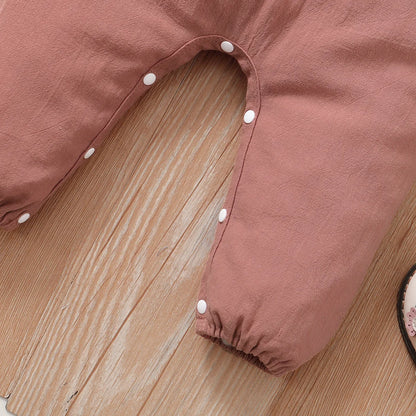 Nouveau-né bébé pur coton motif de fleurs couleur bloquée confortable manches longues body 0-18 mois femme bébé ramper costume
