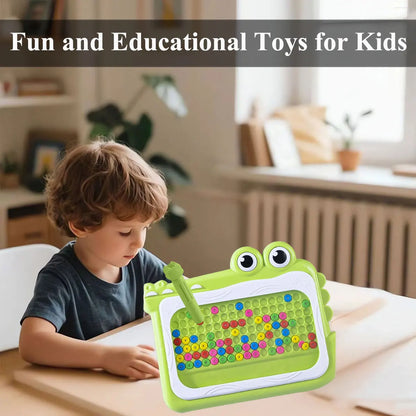 Planche à gribouiller en perles magnétiques pour enfants de 3 à 8 ans, avec stylo Puzzle, jouets de dessin, jeu de Montessori, cadeau éducatif, nouvelle collection