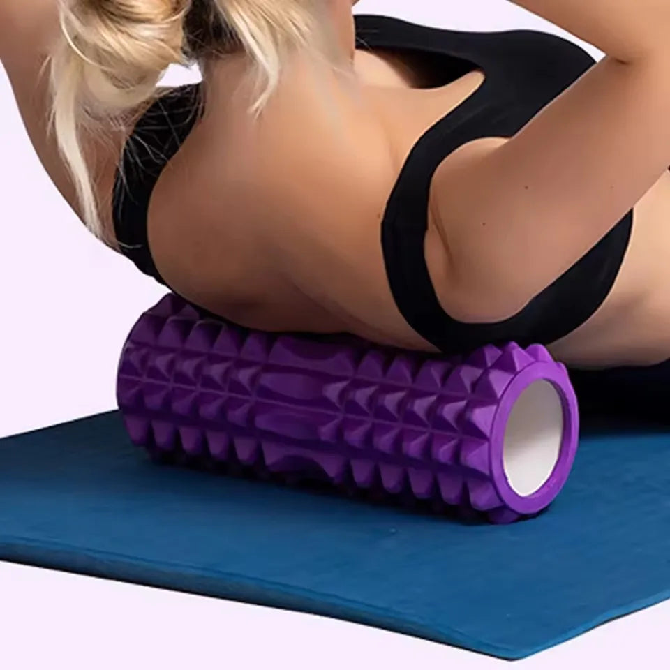 Rouleaux en mousse pour massage musculaire 30 cm – Rouleau en mousse pour le dos haute densité pour soulager les douleurs dorsales et la récupération musculaire dans les jambes et les bras