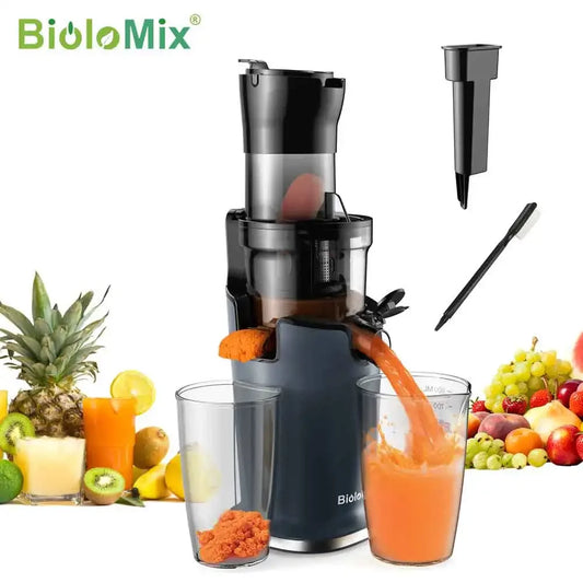 BioloMix-Extracteur de Jus Écrasé, Froid PMurcia Ju479, Fente de Rajeunissement de 78mm, Convient aux Fruits Entiers, Facile à Nettoyer, 200W