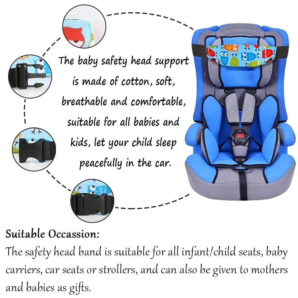 Support de tête de siège de voiture pour bébé, ceinture de fixation réglable pour garçon et fille, positionneur de sommeil, oreiller de sécurité pour bébé, protection de tête pour bébé