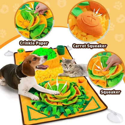 Grand tapis à renifler pour chiens, entraînement interactif pour animaux de compagnie et soulagement du Stress, tapis d'alimentation à renifler, mangeoire lente, tapis de friandises pour chiens, jouets pour chiens