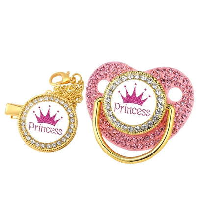 Couronne nouveau-né attache-sucette chaîne bébé factice Silicone sans BPA enfant en bas âge anneau de dentition infantile sucette mamelon bébé douche cadeau