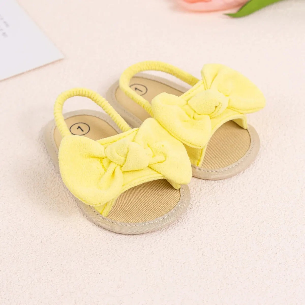 Été bébé filles sandales mode nœud semelle souple chaussures décontractées coton confortable enfant en bas âge chaussures plage bébé sandales 0-18 mois