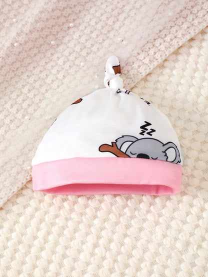 0-18 mois nouveau-né bébé mignon Koala combinaison + pantalon + chapeau trois pièces ensemble bébé fille printemps et automne ensemble bébé vêtements