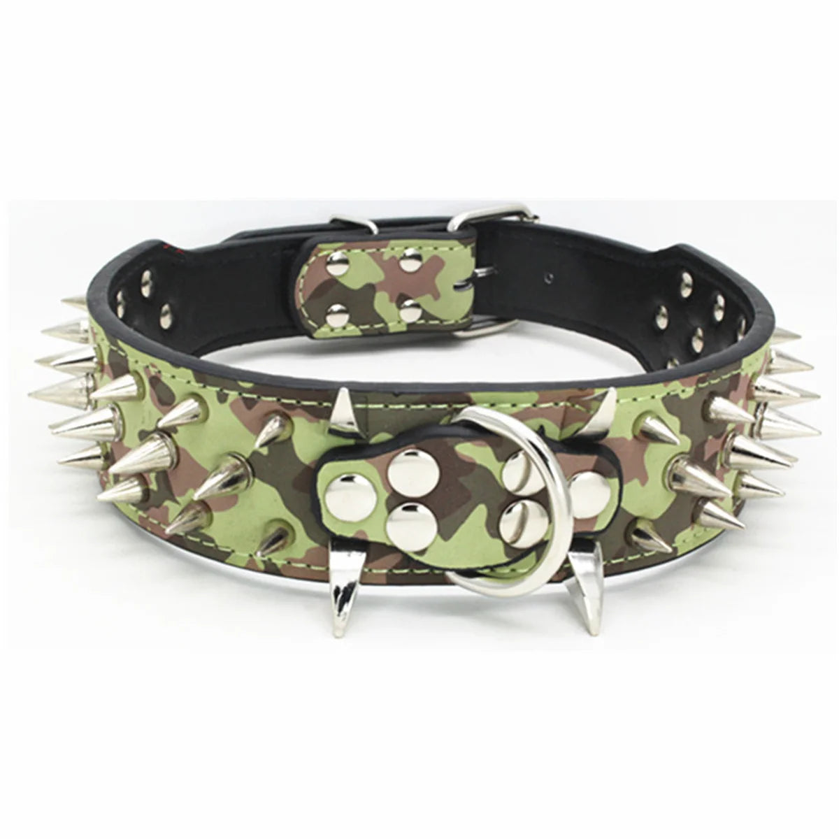 Ensemble collier et laisse pour chien à pointes, collier pour chien en cuir à rivets, collier réglable pour la marche en plein air