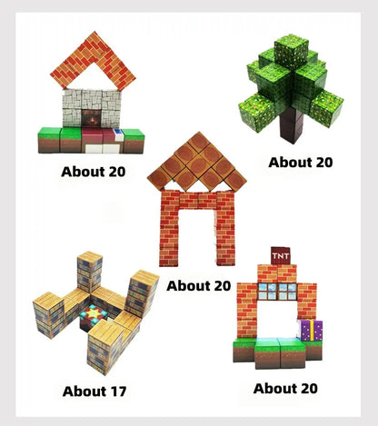 Blocs de construction magnétiques blocs de construction de jouets ensemble complet de blocs de construction de jouets d'assemblage de bricolage pour enfants jeux de construction de table 1 juin