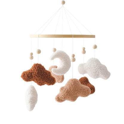 Berceau de bébé lit Mobile cloche hochet jouets en bois Crochet étoiles pendentif lit cloche jouets nouveau-né confort berceau support suspendus jouets cadeaux