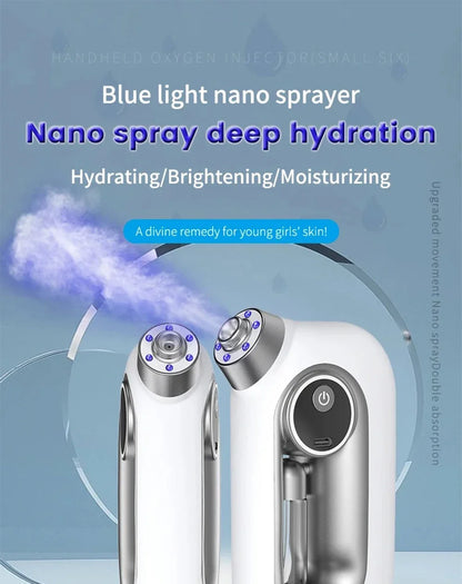 Pulvérisateur de brume hydratant pour la peau du visage, aérographe, nettoyage en profondeur du visage, injecteur d'oxygène, compresseur de brosse à Air sans fil