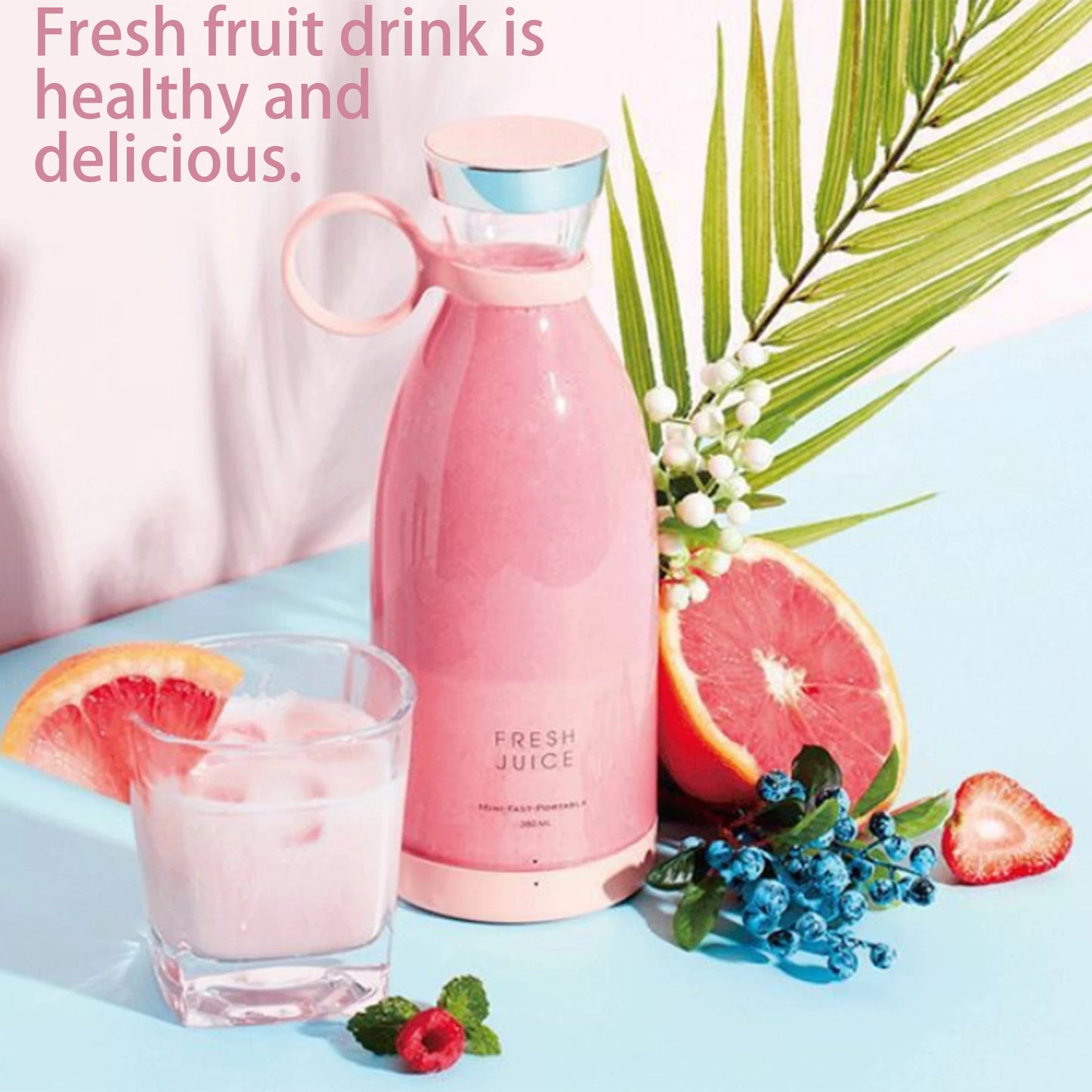 Mélangeur portable, presse-agrumes, concassage rapide de glace, jus lisse, mélangeur de fruits, machine à boissons