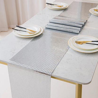 Chemin de Table Disco à paillettes, 7 couleurs, miroir, feuille d'or/argent, décoration de Table à manger métallique pour fête de mariage, anniversaire