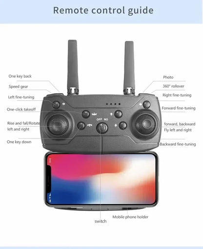 2025 E88 professionnel grand Angle RC Dron HD 4K Mode caméra pliable hélicoptère avion quadrirotor Drone enfant cadeau jouets ﻿