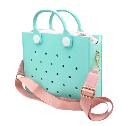 EVA grand sac à bandoulière en cuir sac à main fourre-tout sac de rangement pour femmes décontracté sac de plage étanche trou ajustement charme sac de rangement de mode