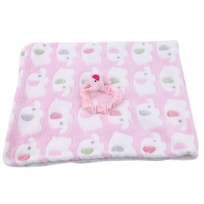Couverture de dessin animé éléphant mignon pour bébé, produits pour bébé, nouveau-né, climatisation, lieux de couette, oreiller en velours, couette, utilisation pour les touristes