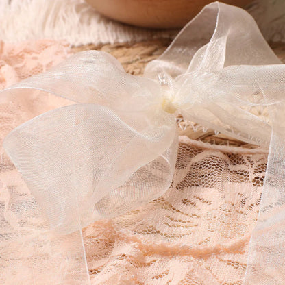 Ylsteed – ensemble 2 pièces pour nouveau-né, barboteuse en dentelle, tenues de photographie pour nourrissons avec bandeau assorti, accessoires de prise de vue Photo pour bébé fille