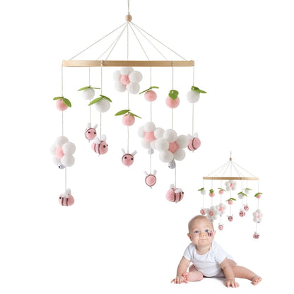 Berceau de bébé lit Mobile cloche hochet jouets en bois Crochet étoiles pendentif lit cloche jouets nouveau-né confort berceau support suspendus jouets cadeaux