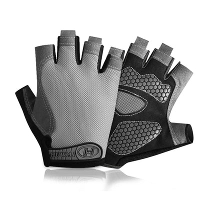 Gants de vélo pour hommes et femmes, demi-doigt, de gymnastique, mitaines respirantes et antidérapantes, pour Fitness, entraînement sportif