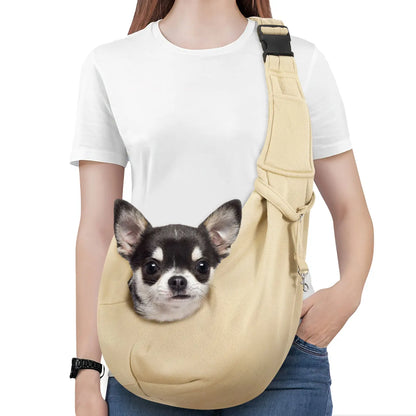 Pawaboo – porte-élingue réversible pour petit chien, mains libres, pour chiot, avec boucle de sangle réglable
