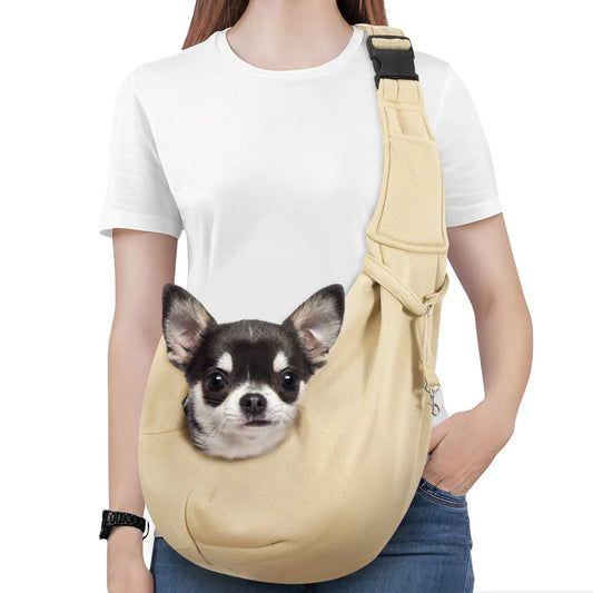 Pawaboo – porte-élingue réversible pour petit chien, mains libres, pour chiot, avec boucle de sangle réglable