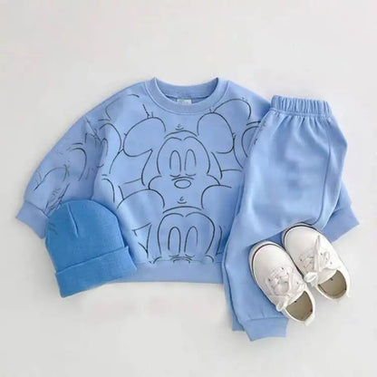 Survêtement de dessin animé pour bébé garçon et fille, ensemble t-shirt et objectifs College, décontracté et résistant, vêtements de créateurs, nouveau, été